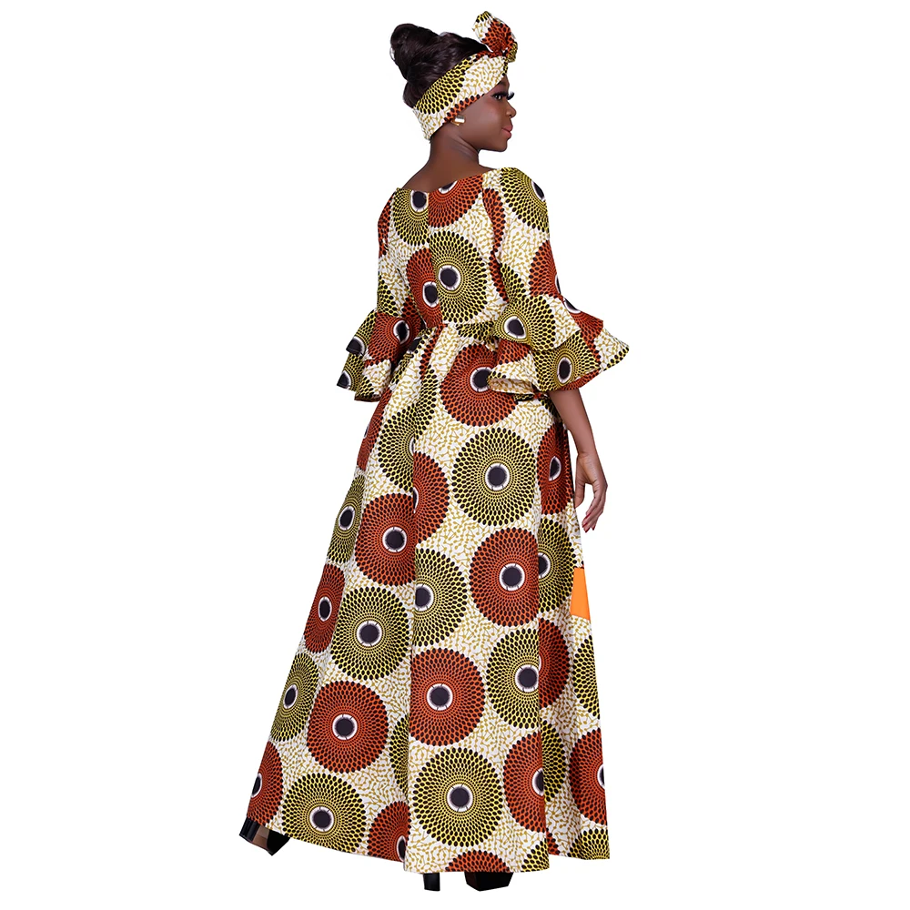 Long Sleeve Dresses For Women Party Wedding Casual Date Dashiki African Women Dresses African African Dress WY3819