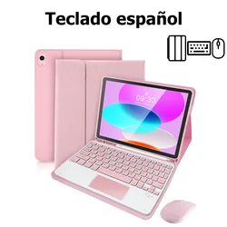 Sleek Bluetooth Tablet Keyboard & Mouse Set with Protective Case - 9.7 5 6th Air2 Pro (Spanish 4)
