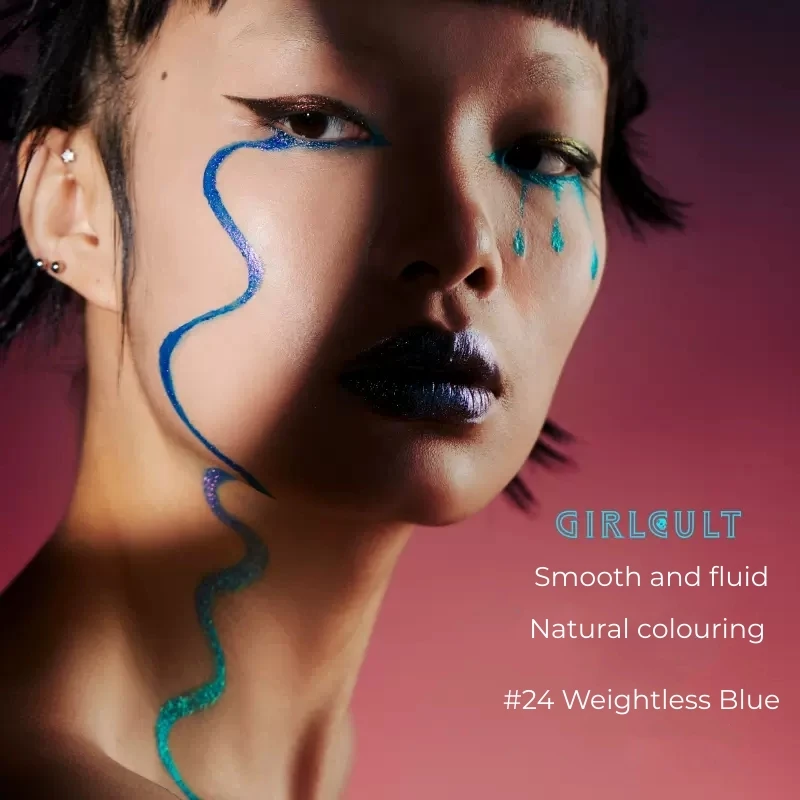 

Girlcult Cyber Chat Chameleon Eyeliner Pencil Brightening Blue Polarised Pearlised Fine Smooth Special personalities