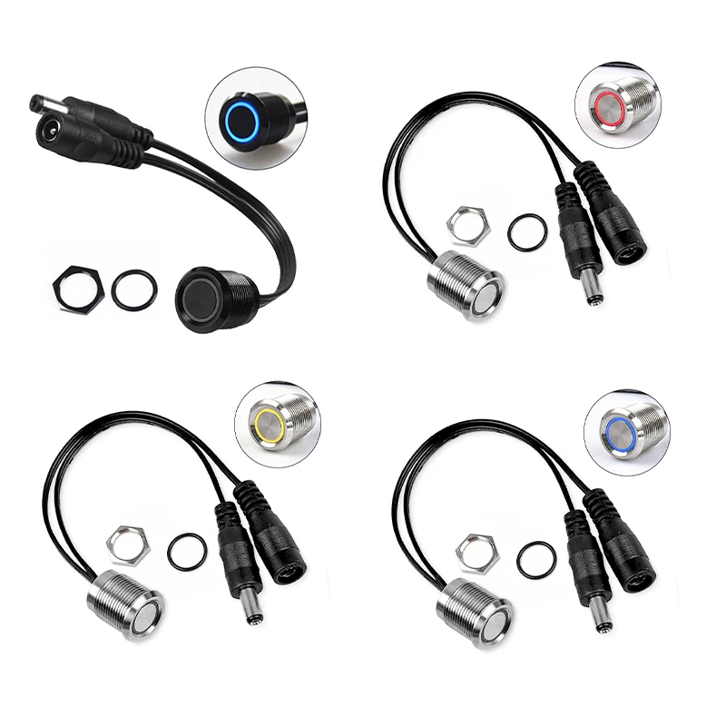 1CH Single Color Dimmer Touch Sensor Controller 72W 144W 6A 12V 24V DC 5.5*2.1mm Plug LED Light Strip Metal Case Embedded Switch led dimmer switch led strip controller smart dimmer switch led strip switch led string dimmer led dimmer controller