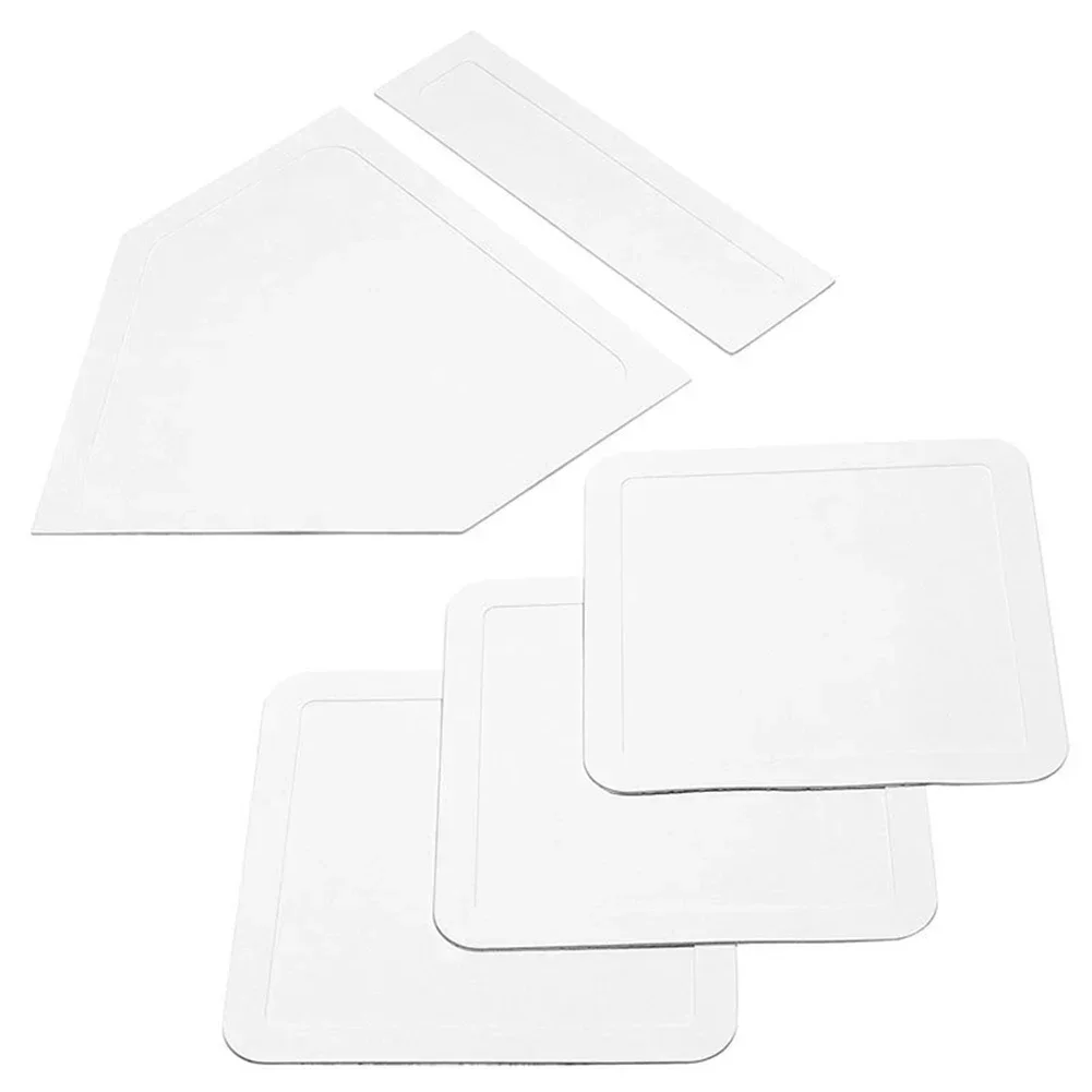 Baseball Bases Thrown Down 1 * Home Plate 1 * Pitcher's Rubber Set 3 Base For Backyard Playground Lightweight