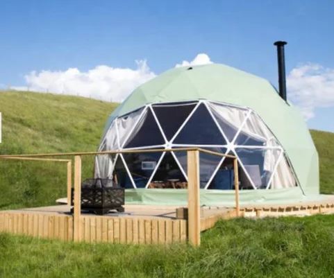 

I Geometric dome big steel event tent luxury outdoor size 6x6m winter tent roof top tent with factory price