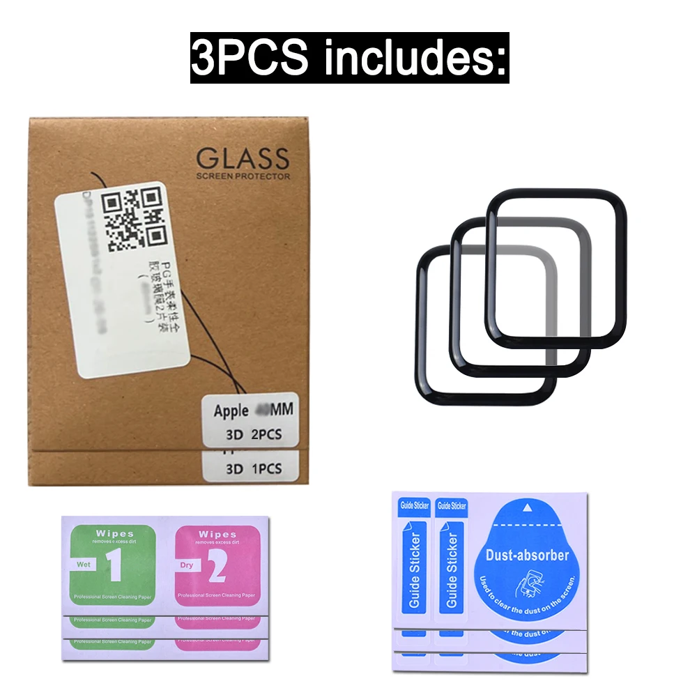 Weiches Glas für Apple Watch Displayschutzfolie 44 mm 45 mm 41 mm 38 mm 42 9D HD Vollfilm iWatch Serie 6 5 3 8 7 9 SE 40 mm Zubehör – Detail 3