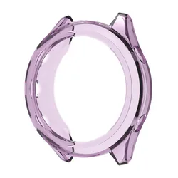 Transparent Soft TPU Protective Case Cover - Durable Frame Bumper Shell Accessories - Forerunner 570 42mm (Transparent purple)