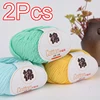 2Pcs 100% Cotton Soft Hand Knitting yarn Crochet Yarn for knit sweater blanket gloves hat scarf crocheting amigurumi bag slipper 3