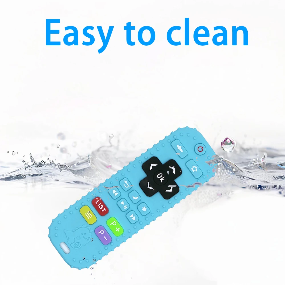 Kids Toys Silicone Remote Control Teether  Sensory Cute Cartoon Toys  Gifts for Boys and Girls