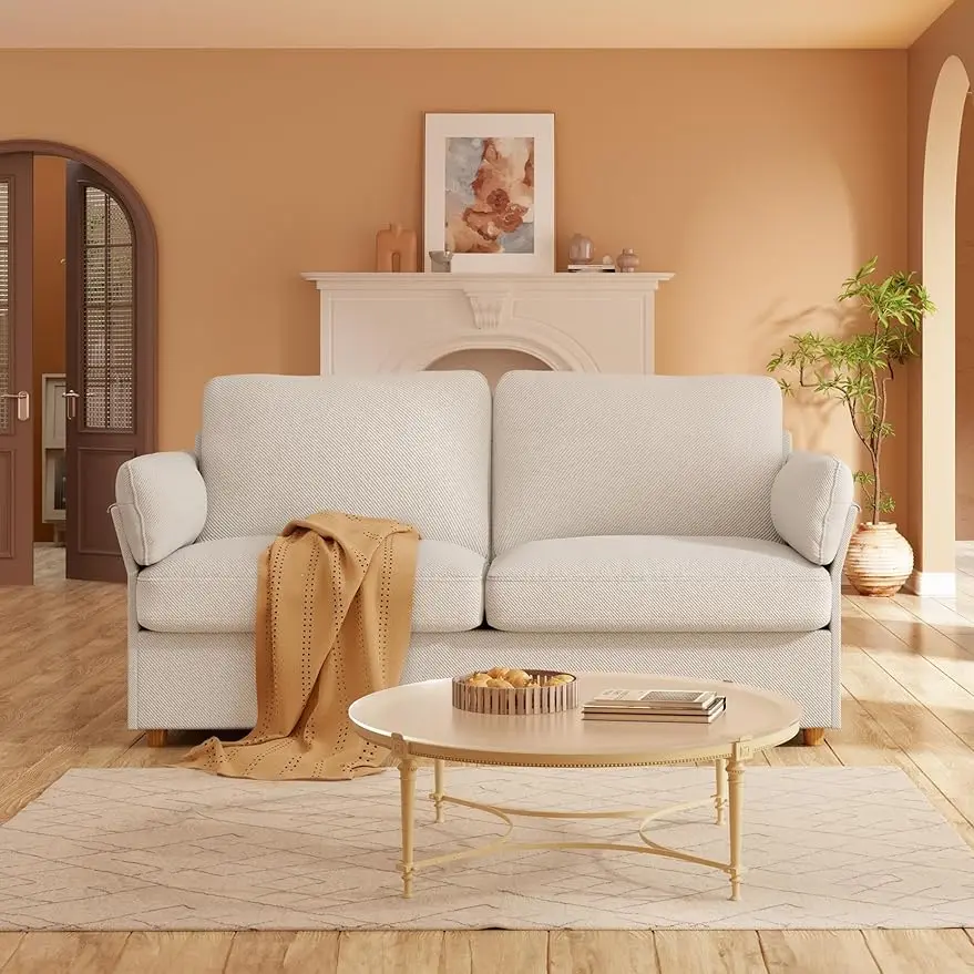 

Vesgantti 70 Inch Sofa Couch, Modern Comfy Couch Loveseat Sofa for Living Room with Super Soft Deep Seat, Linen Fabric Upholster