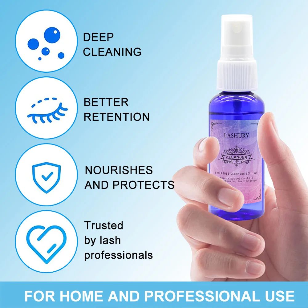 50ml Makeup Cleanser Eyelashes Extension False Eyelash Cleaning Liquid Clean Spray Grafting Cleaner Primer Grafted