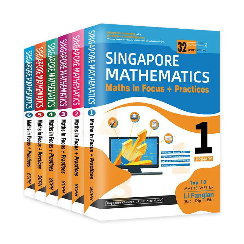 

6Books/Set Singapore Mathematics Textbook Primary School 1-6 Grademathematics Teaching Supplements English Mathematics Knowledge