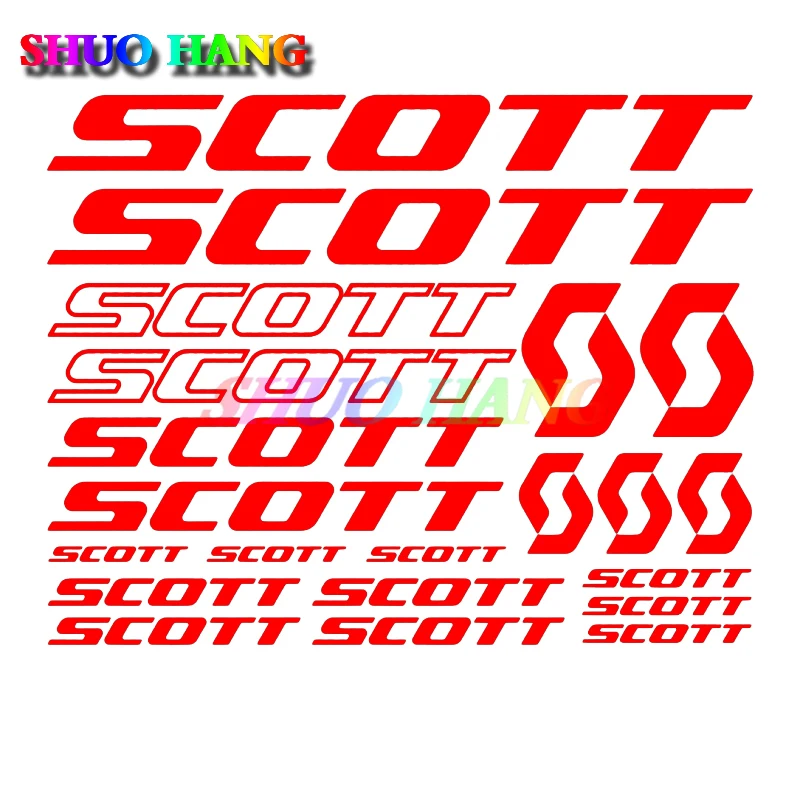 Kit autocollants compatible avec SCOTT Blanc (brillant) avec logos VTT