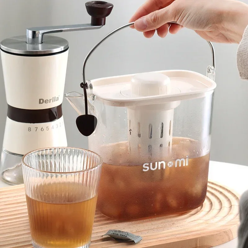 2025 Hot Large Capacity Cold Kettle with Faucet In Refrigerator Iced Beverage Dispenser Cold Water Pitcher for Summer Drinkware