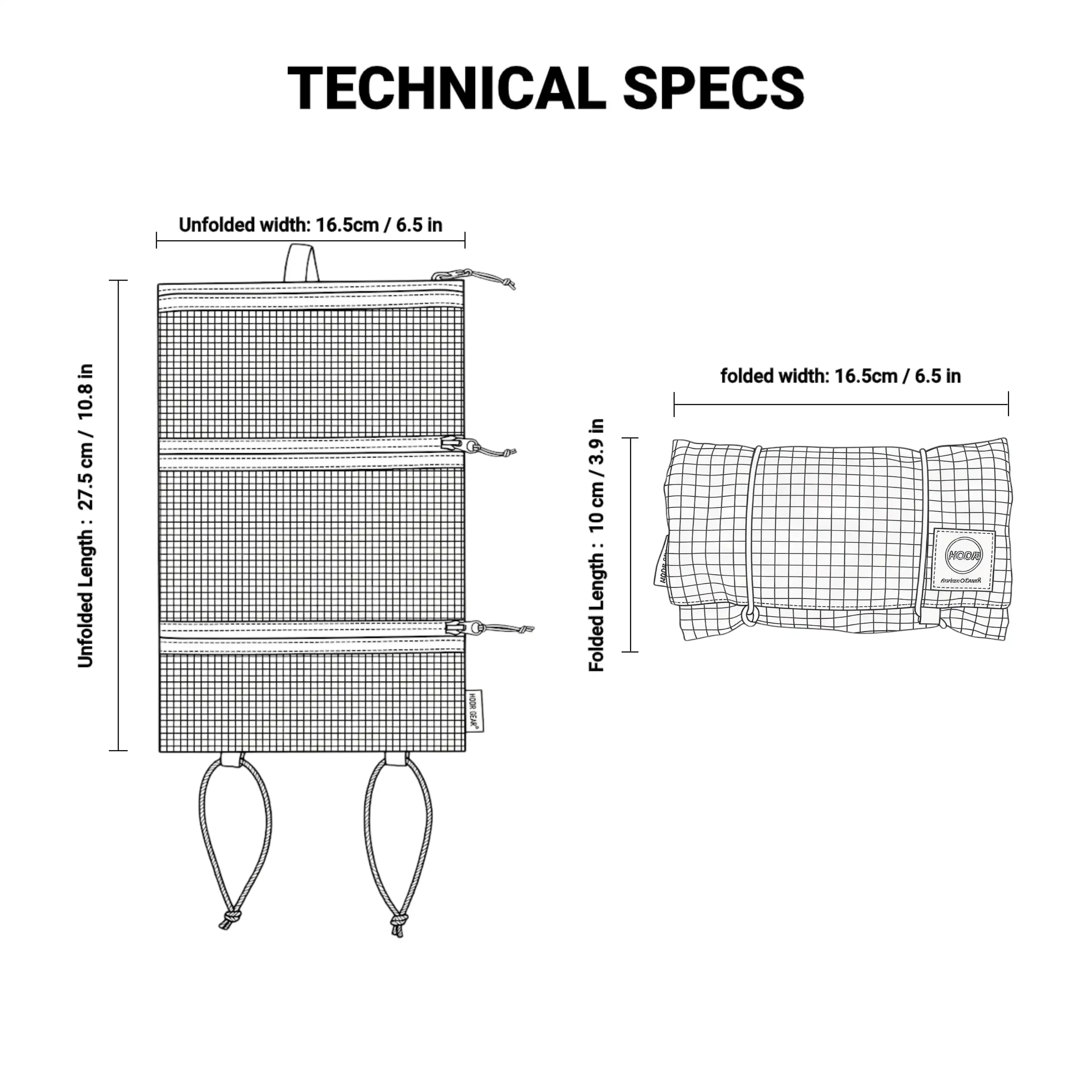 HODRGEAR 초경량 세면도구 정리함 잡화 파우치 UHMWPE 그리드스탑 |   YKK |   하이킹 & EDC 수납 UL GEAR 아웃도어 하이킹 장비