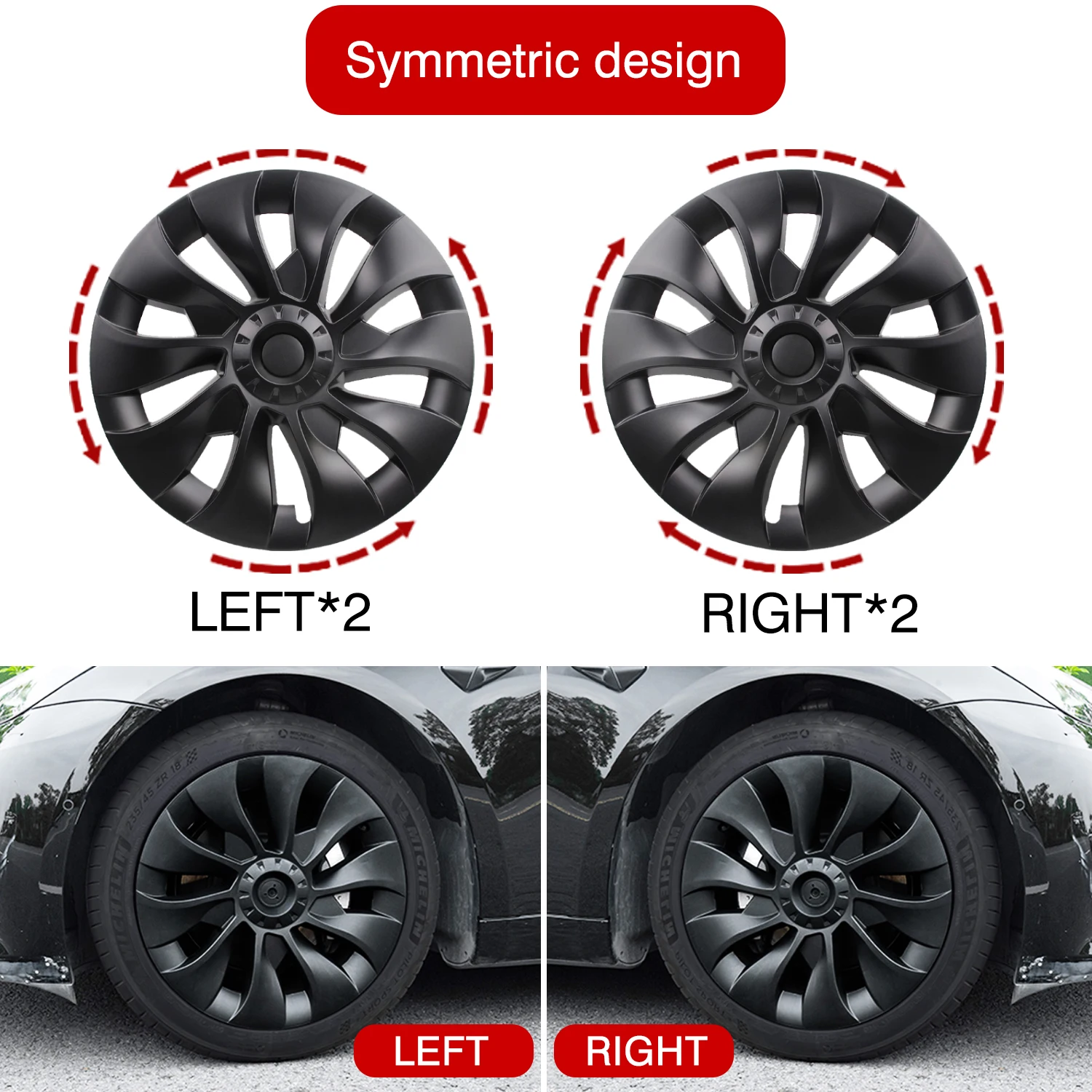 4PCS Hub Cap Car for Tesla Model 3 18 Inch Wheel Cap Replacement Automobile Wheel Hubcap Full Rim Cover Accessories wheel hub covers wheel hub caps