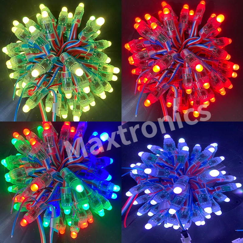 DC5V 2811 IC RGB Full Color 12mm Pixels Digital Addressable Dream Color LED Pixels Module IP68 Waterproof Point Light for Decor