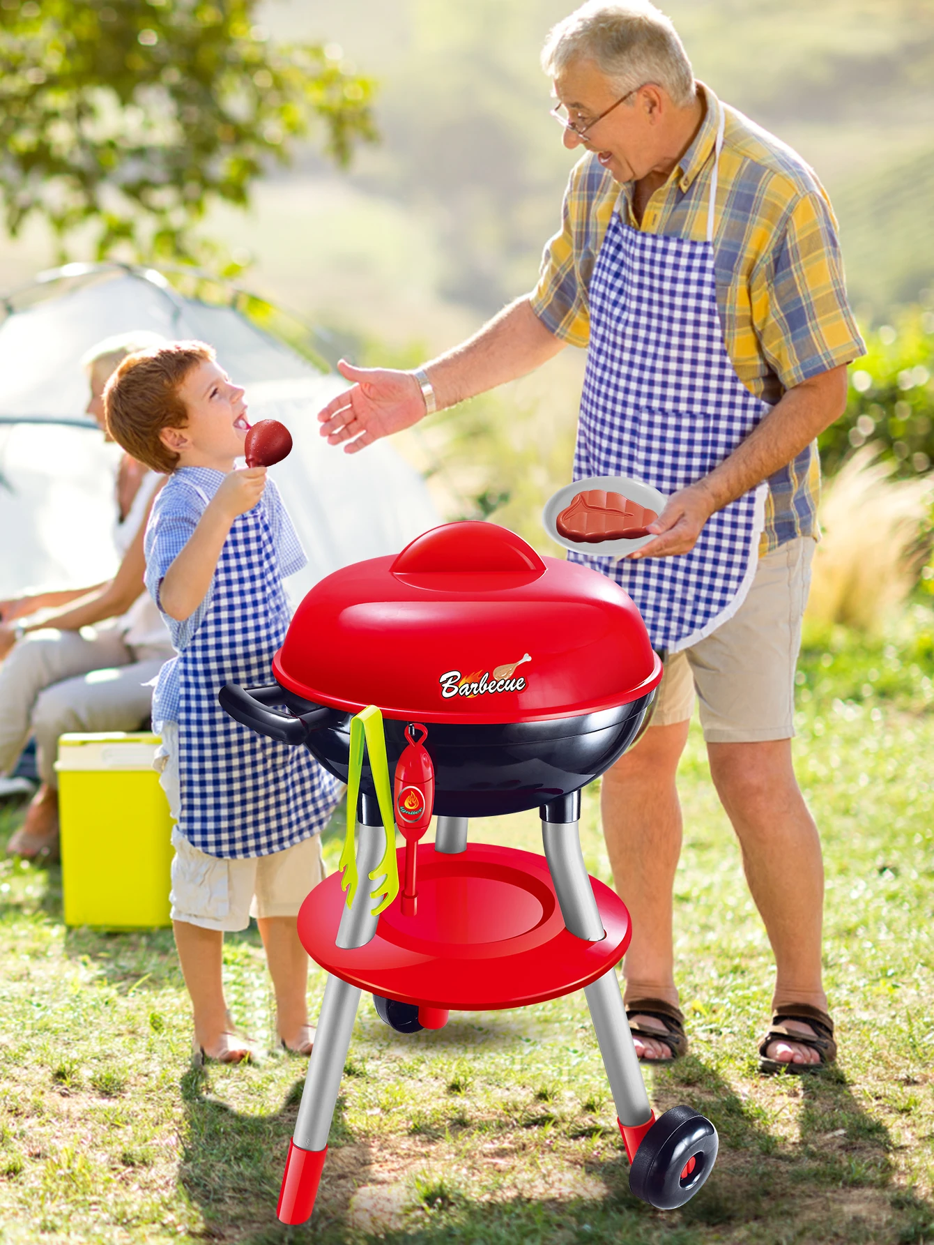 BBQ Cooking Kitchen Toys Interactive BBQ Toys Food Cooking Toys Kids Kitchen Pretend Games 24PCS 3