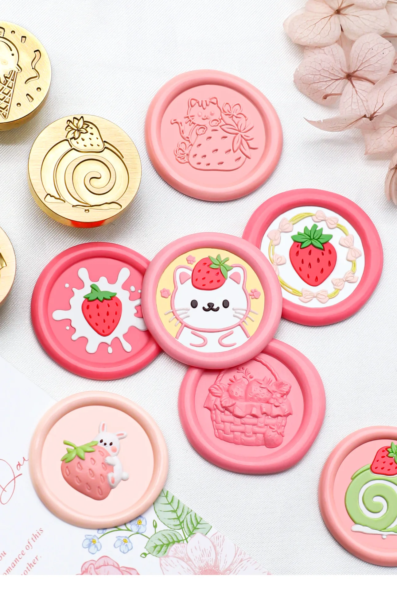 Description Picture 4 of itemWax Seal Stamp Fruits/Strawberries/Apples A Copper Head Cards Envelopes Wedding Invitations Gift Packaging Scrapbooking