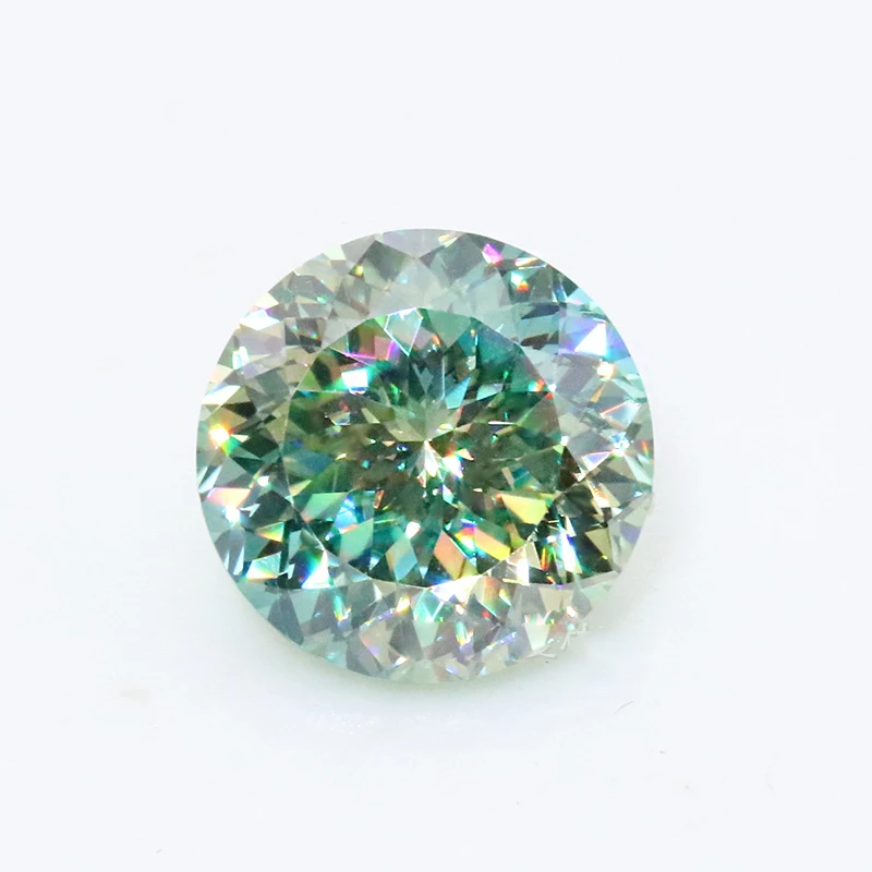 

1-3ct Green Hundred-Cut Moissanite Loose Stone Certified Gra VVS1 Moissanite Diamond Bead Pass Tester for Diy Gold Ring Jewelry