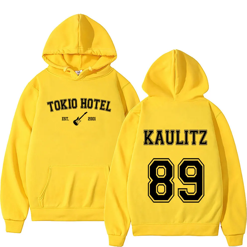 Sudadera Con Capucha Unisex Rock Tokyo Band Hotel Kaulitz 89 - Estampado Moderno, Manga Larga, Cómoda Y Suelta Para Hombre Y Mujer