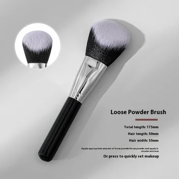 Pennello per il viso a setole morbide singole per fondotinta, ombretto, polvere e applicazione di correttori, strumento per il trucco portatile