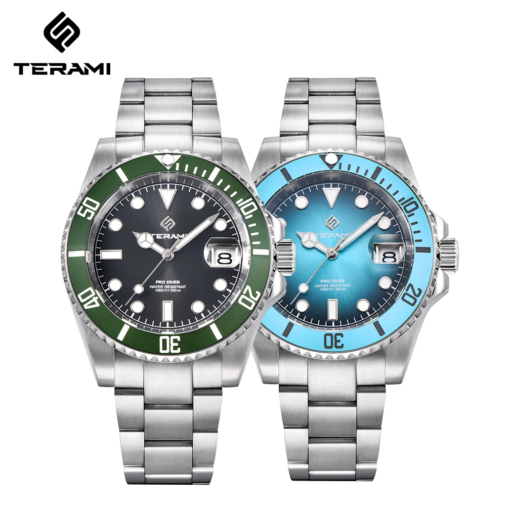 

TERAMI Mechanical Watches ​30Bar Waterproof 3C Luminous 40MM Sapphire Glass Ceramic Bezel Luxury NH35 Automatic Watch For Men