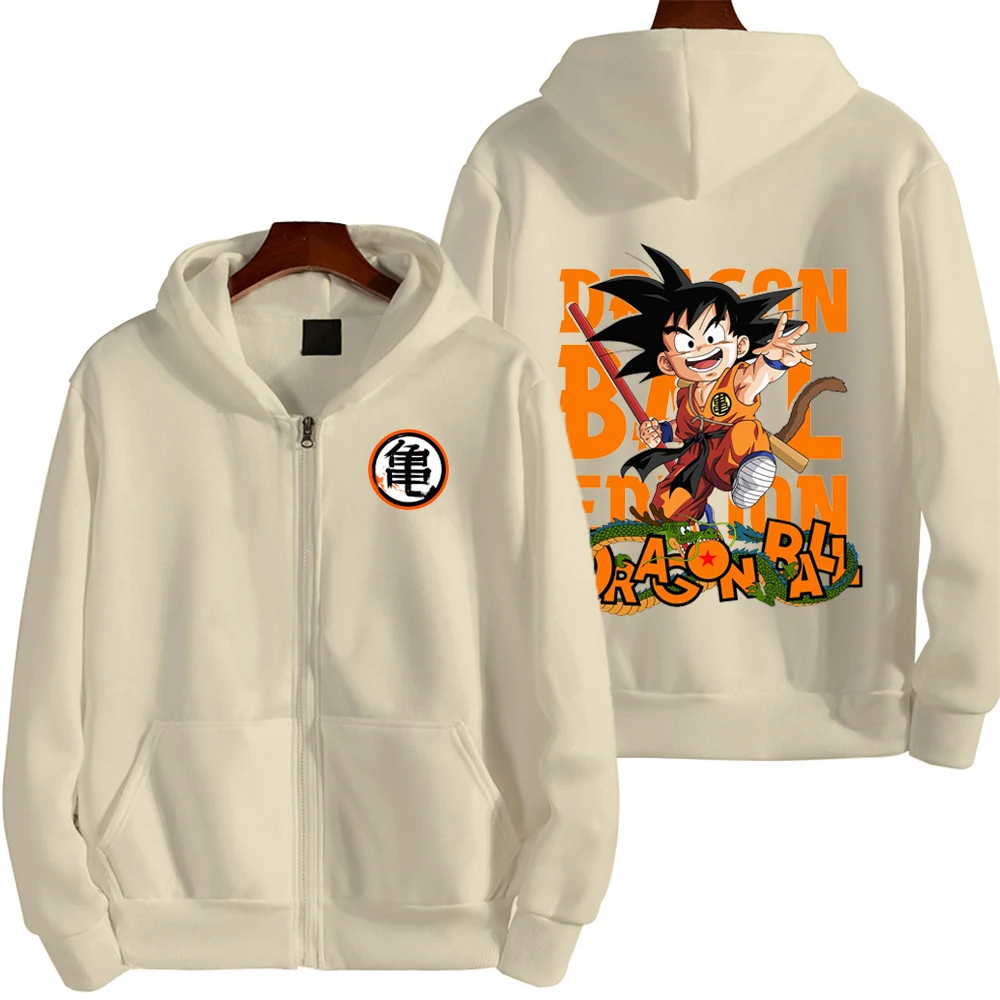 Dragon Ball Goku hombres cremallera Sudadera con capucha dibujos
