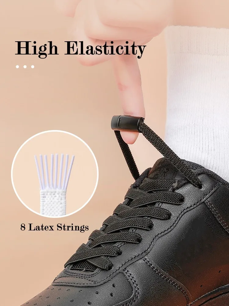 1 paio di lacci elastici piatti per scarpe da ginnastica AF1/AJ Magnetic No Tie lacci delle scarpe bambini adulto Quick Lace Lazy Sport lacci in gomma