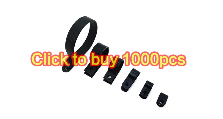 Description Picture 2 of item100PCS Plastic Cable Holder Clamps Fixation Cable Fastener Clips Small Nylon Cable Management Wire Fixing Clip Cable Organizer