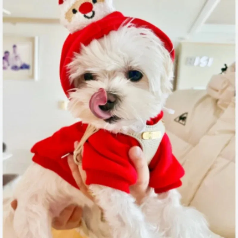 소형 중형견용 애완동물 의류 크리스마스 강아지 옷 강아지 고양이 후드티 치와와 의상 크리스마스 애완동물 옷 코트 새해