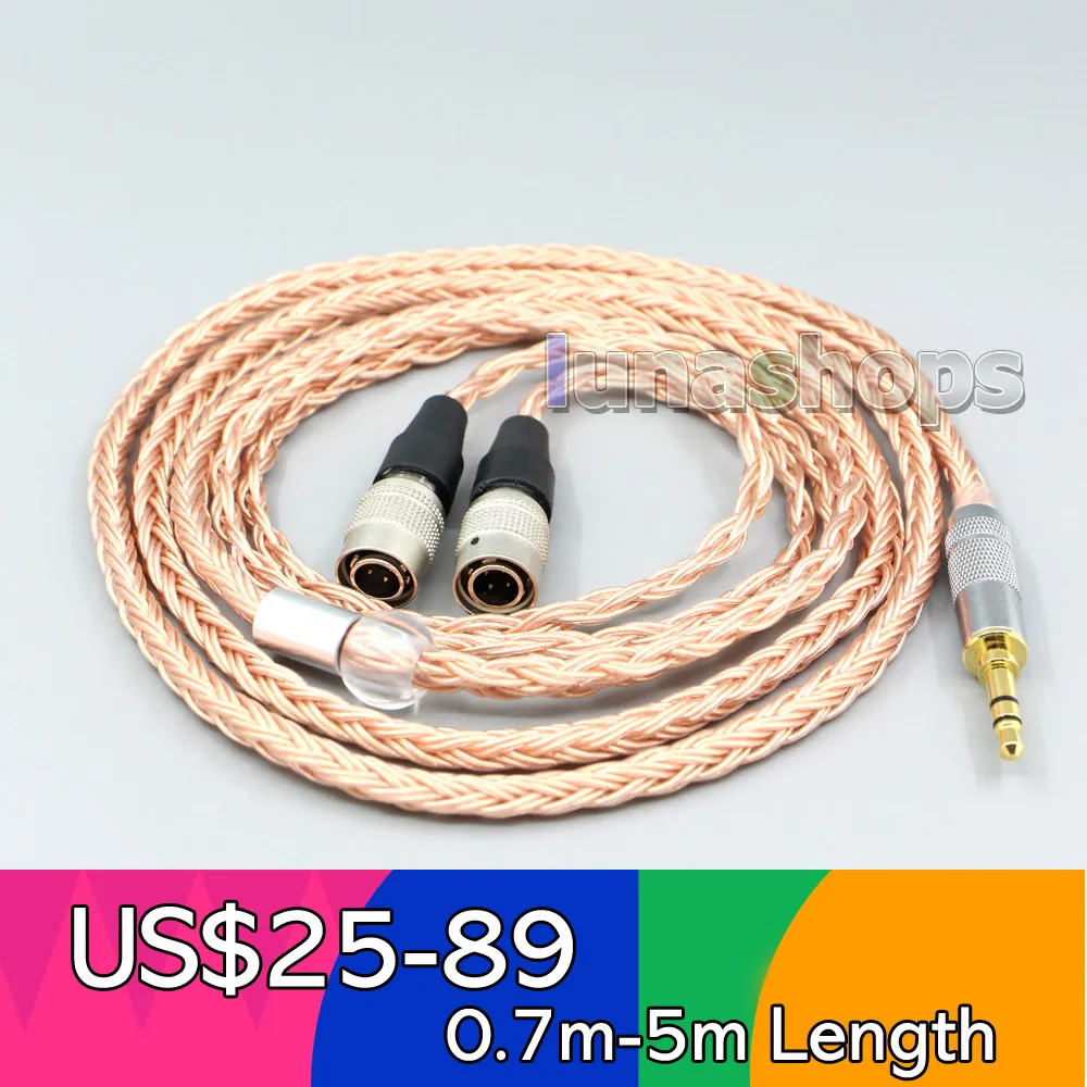 

LN006743 Balanced 16 Core 99% 7N OCC Earphone Cable For Mr Speakers Alpha Dog Ether C Flow Mad Dog AEON