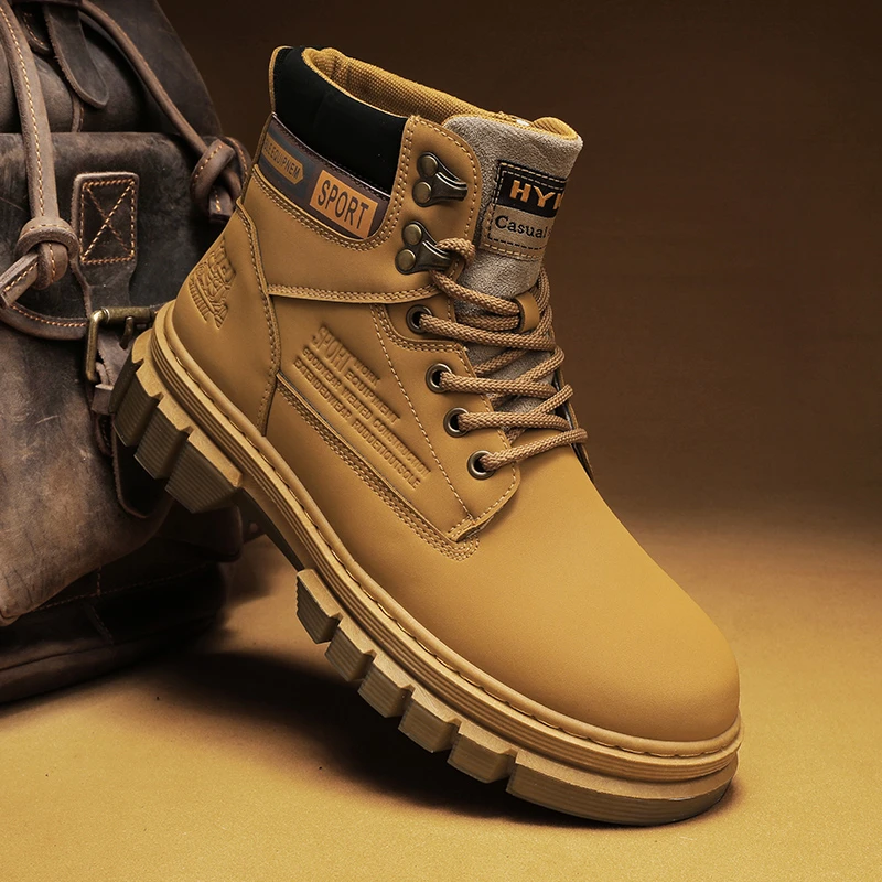 Botines militares de alta calidad para Hombre, Botas vaqueras de para el trabajo al aire libre, bota táctica para motocicleta, Botas con cordones| | - AliExpress