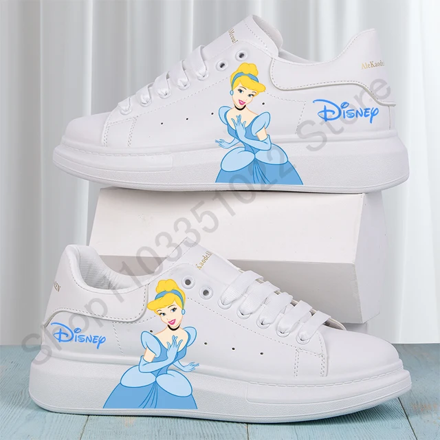 디즈니 소녀 백설공주 공주 캐주얼 신발 멋진 디자인의 3D 프린트 스니커즈