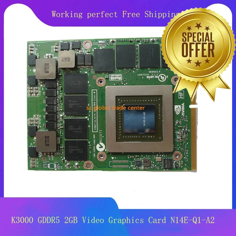 M6700 N14E-Q1-A2 K3000M Scheda Vga Nvidia Quadro 2 Gb Gddr5 Scheda Grafica Per Dell M15X M17X M18X