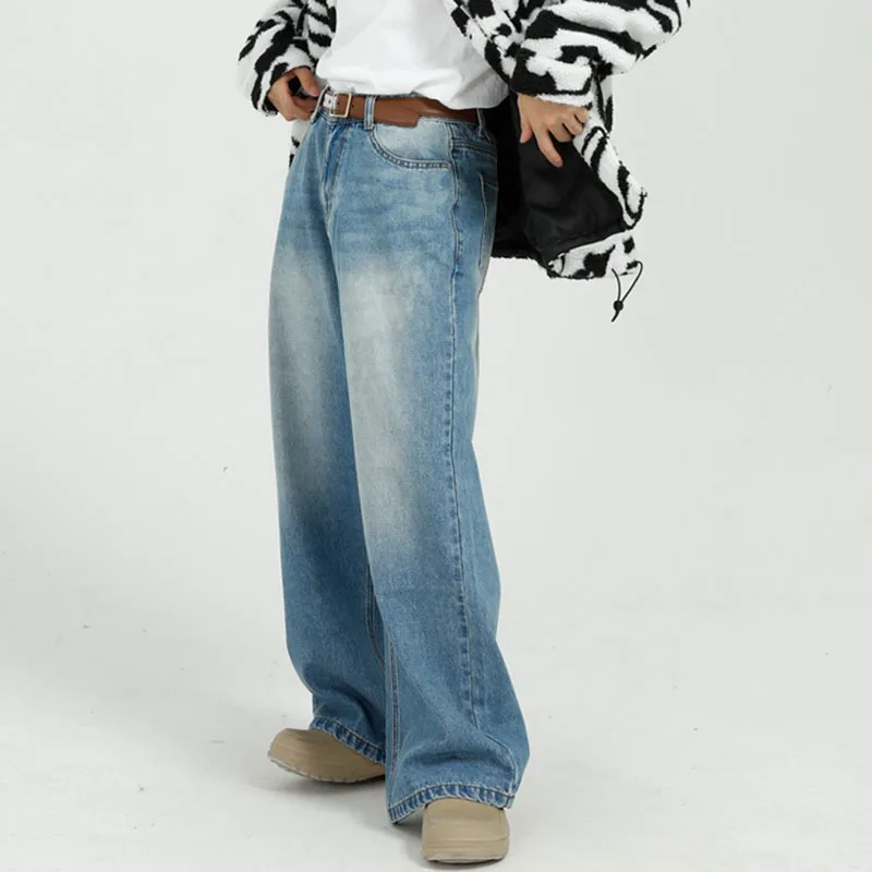 IEFB Male Jeans Casual Gradient Color Pockets Button Men Straight Denim Pants Korean Trendy Men's Trousers Spring 2024 9C4737 3