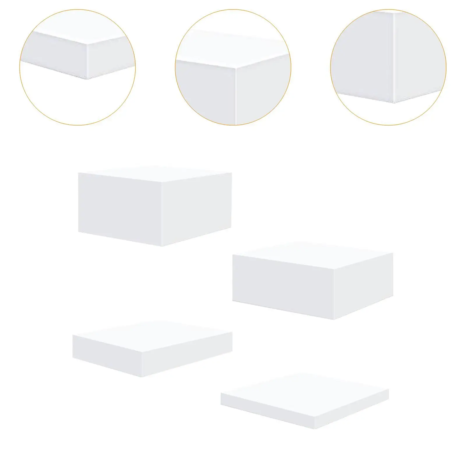4x Acrylic Display Riser Box Food Display Stand Table Stand Nesting Riser Stands for Food Cake Collection Jewelry Cosmetics
