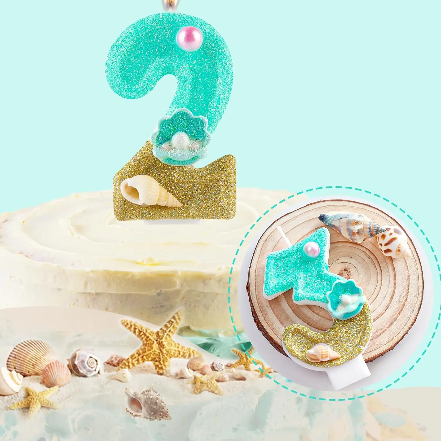 7,5 Cm Bougie Numéro, Bougie Numéro Anniversaire Bleues Bougies