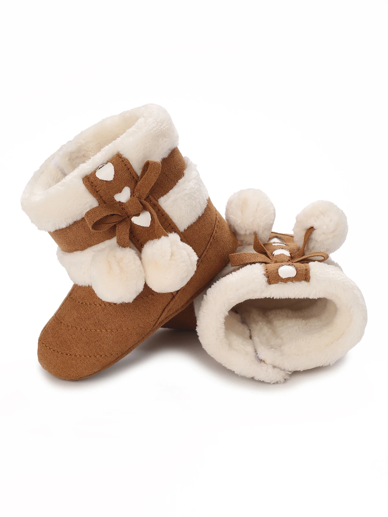 0–18 Monate Baby-Winterstiefel – Plüsch-Schneestiefel mit süßer Schleife | Warmer erster Schritt – Detail 19