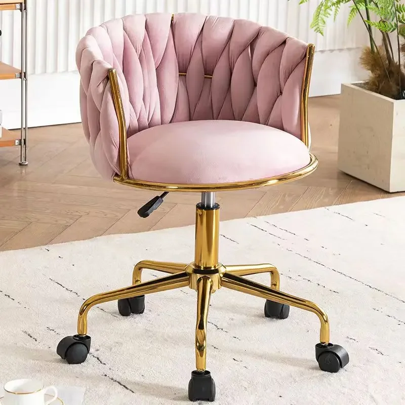 Adjustable Swivel Makeup Chair Living Room Dining Chair Bedroom Dressing Table Rotating Backrest Makeup Chairs Manicure Stools makeup chair