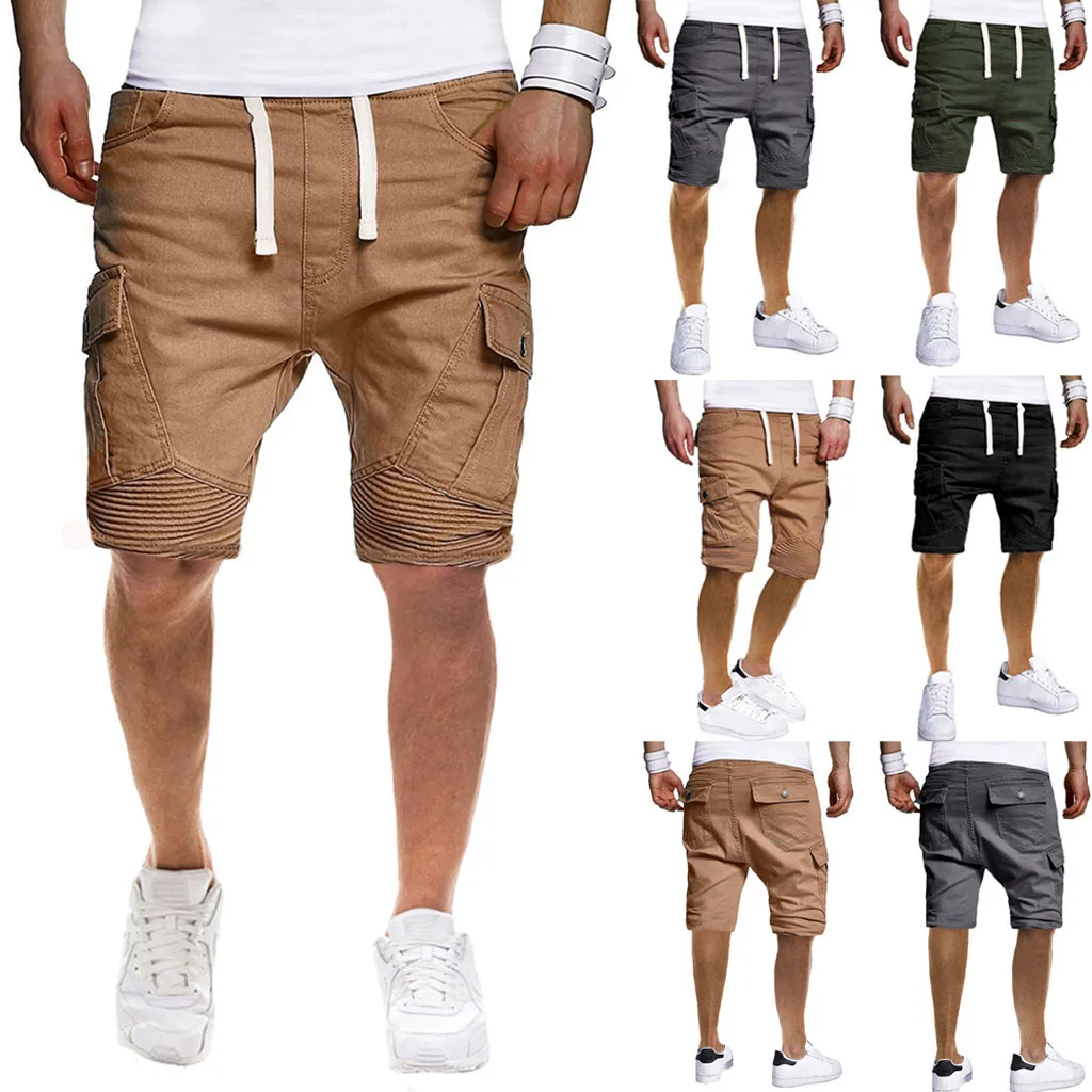 2022 New Jogging Shorts Men's Cotton Loose Casual Work Shorts Plus Size