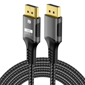 HDR 비디오 오디오 디스플레이 포트 케이블 디스플레이 포트, 노트북 TV Xbox 프로젝터 게이밍 모니터용, 16K DP 2.1, 8K @ 120Hz, 4K @ 240Hz, 80Gbps