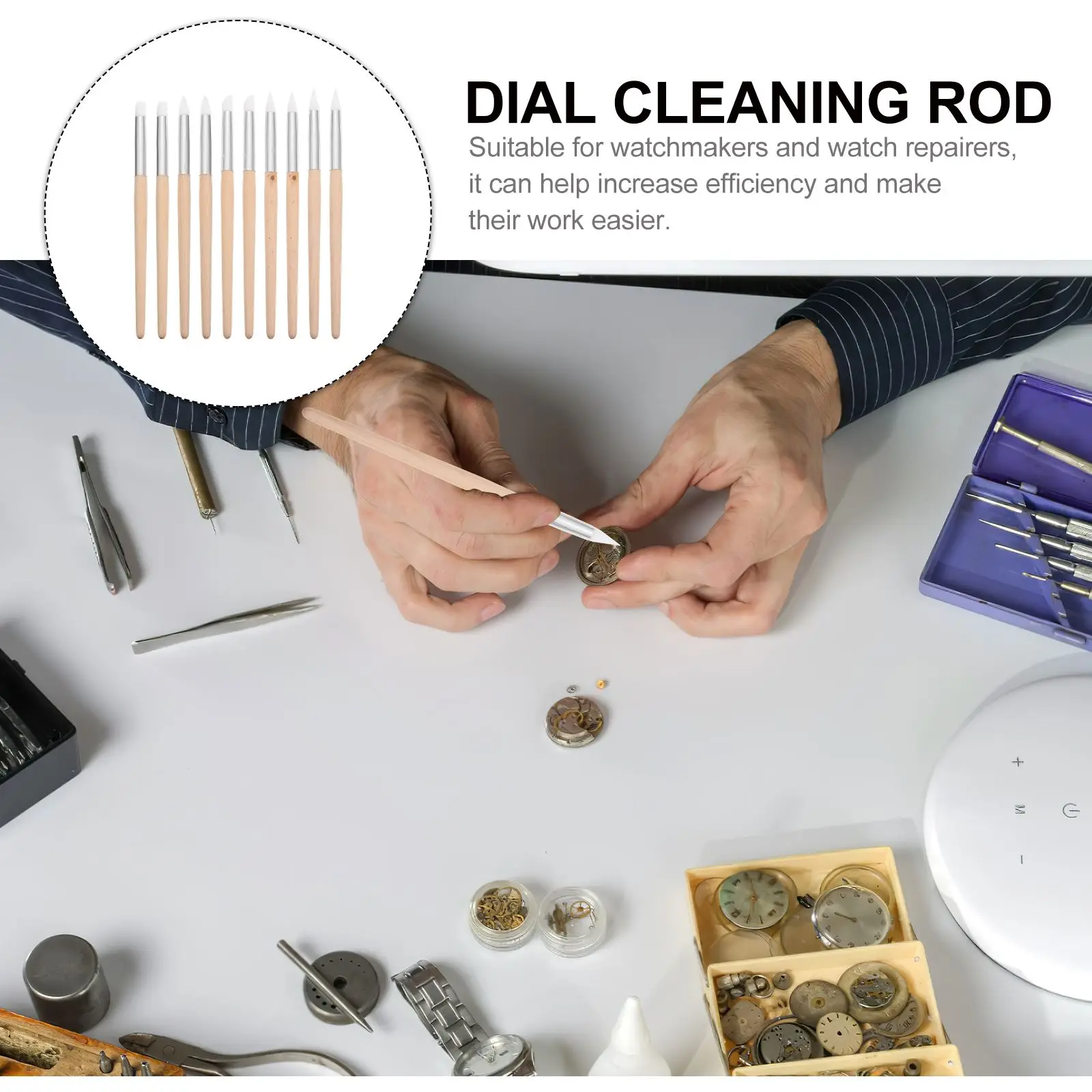 Watch Dial Pens Watch Movement Cleaners Repair Kit 10Pcs