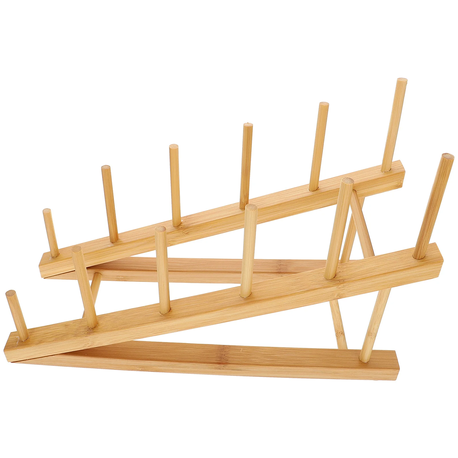 

Dish Drainer Plate Rack Bamboo Shelf Bottles Pot Cover Drying Organizer Kitchen Accessory Draining Monitor Stand Holder