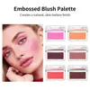Brightens Embossed Blush Palette Rosy Blusher Facial Blush Powder 3D Relief Blush Palette Brown Cheek Contour Rouge Cosmetics 1