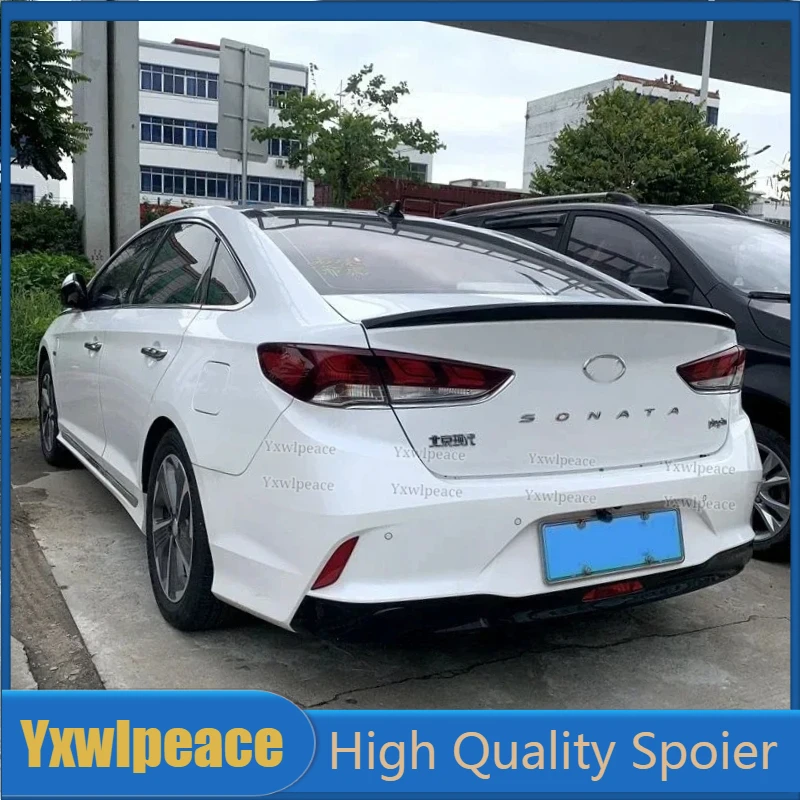 

For Hyundai Sonata 9 2018 2019 High Quality ABS Plastic Unpainted Color Rear Trunk Lip Spoiler Body Kit Accessories