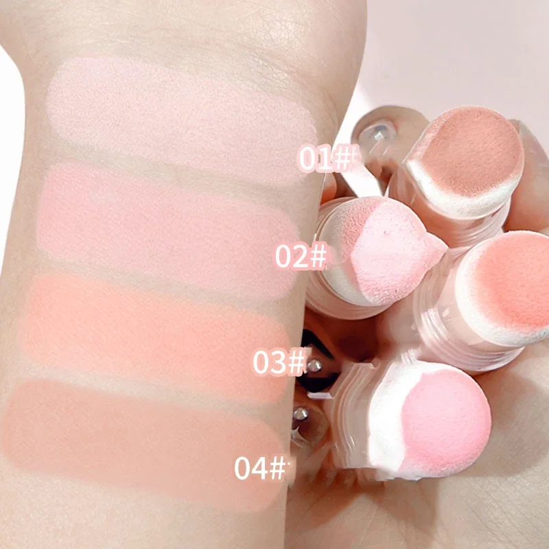 Double-ended Blush Stick Soft Face Brightening Contouring Shadow Blusher Powder Peach Pink Cheek Tint Korean Makeup Cosmetics 5
