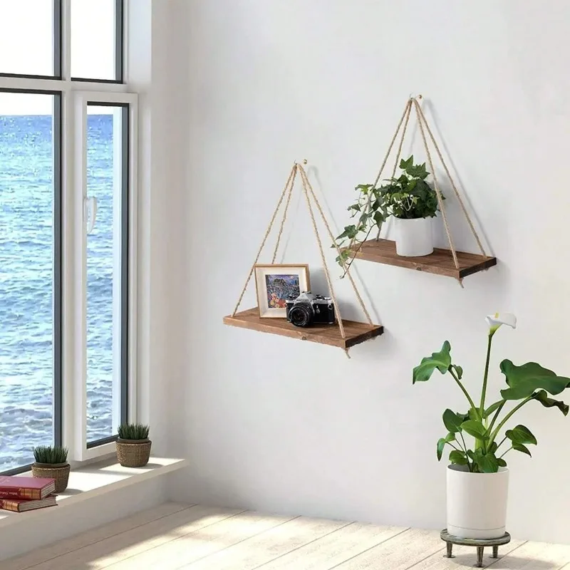Wooden Hanging Wall Shelf 2