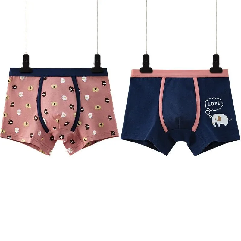 Boys Underwear 4Pcs/Lot Boys Boxer Children's Underwear Stripped Navy Blue Cato Underpants Boys' Clothing