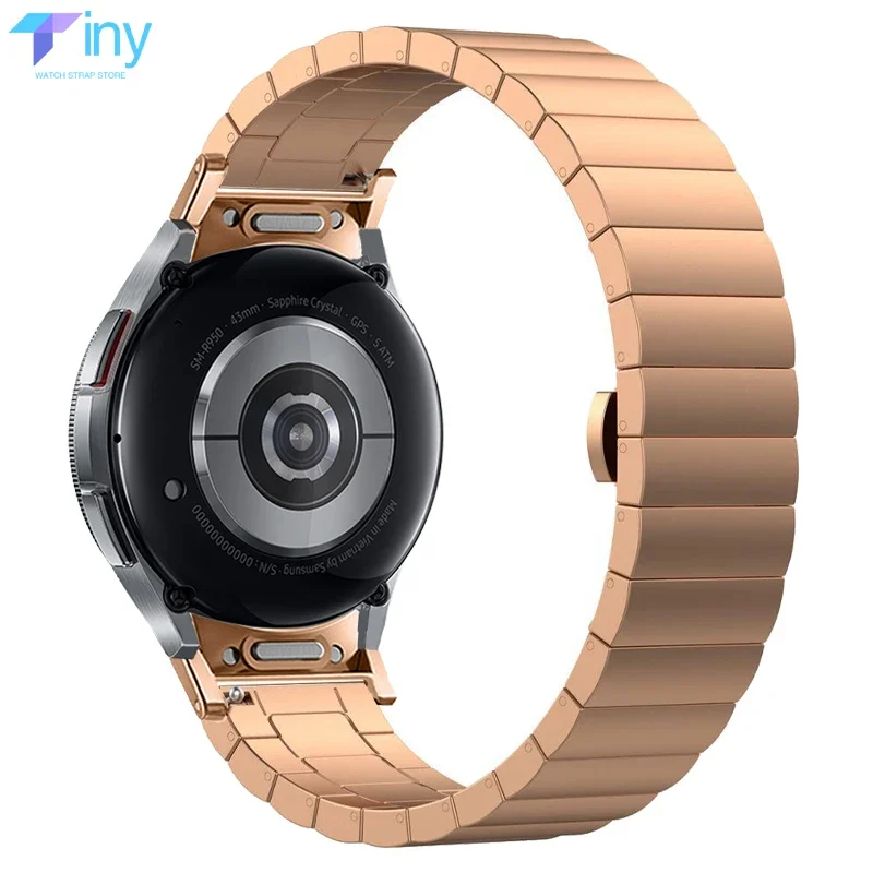 

Stainless Steel Strap For Samsung Galaxy Watch 6 5 4 40mm 44mm No Gaps Bracelet 6Classic 47mm 43mm 5Pro Pro 45mm Quick Fit Band