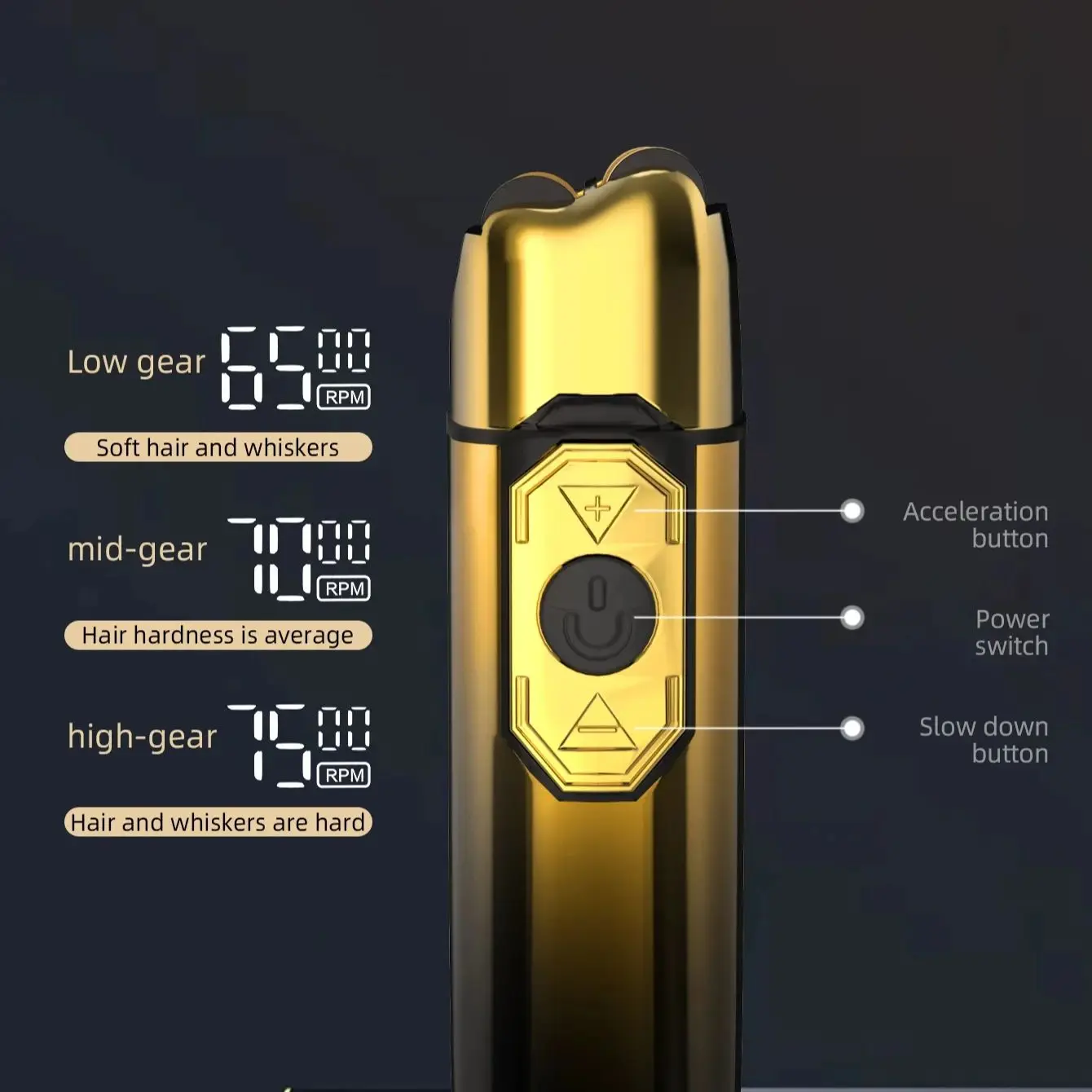 Electric Shaver Kemei TX10 LED Display Rechargeable