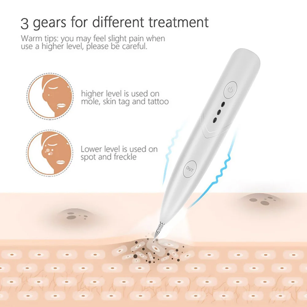 Plasma Jet Pen Professional Laser Tattoo Removal Machine Wart Mole Papilloma Face Blemish Black Dots Dark Spot Freckles Removal