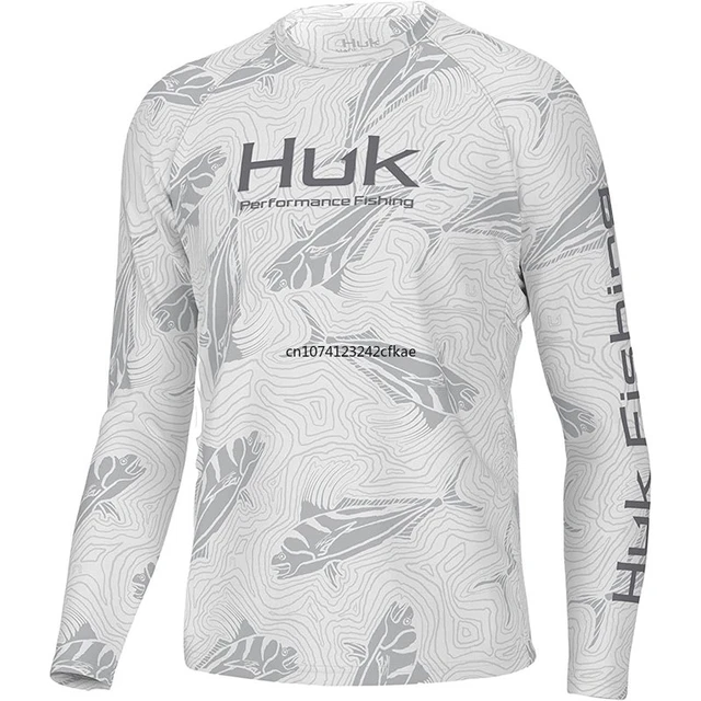 HUK Men's Fishing Shirt T-Shirt UPF 50+ Fishing Clothing Outdoor